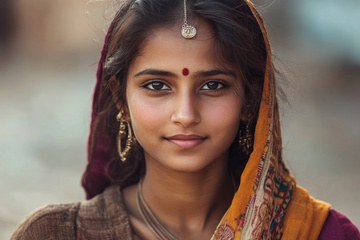 一位印度美少女