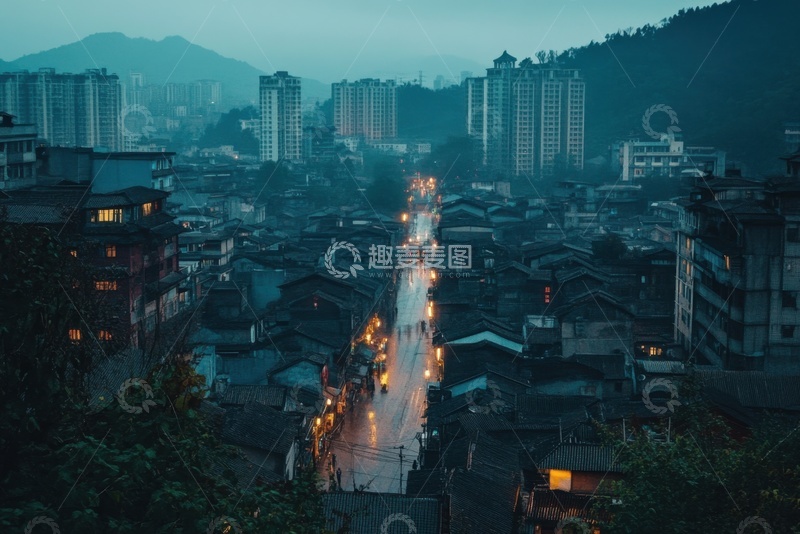 高清大图下载【趣麦麦图】大城市房屋建筑风景