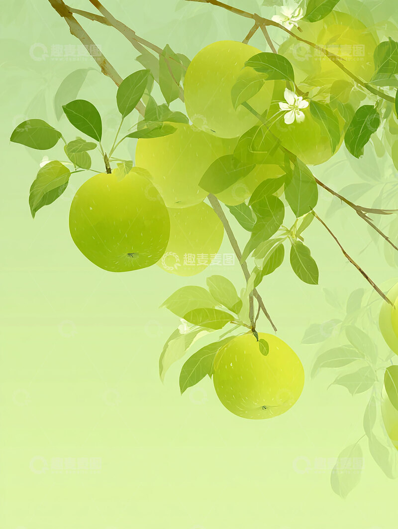 高清大图下载【趣麦麦图】苹果  浑圆  沁爽 