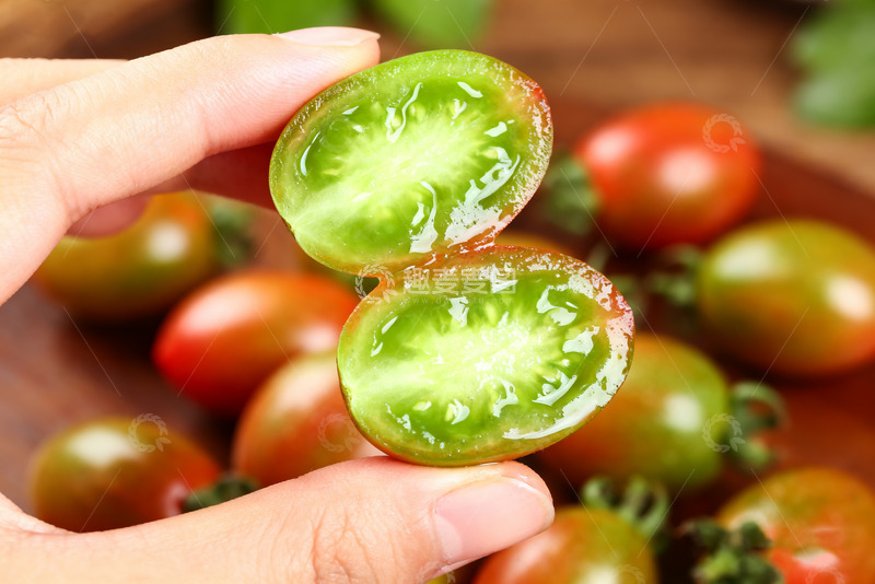 高清大图下载【趣麦麦图】黄绿小番茄的清新特写