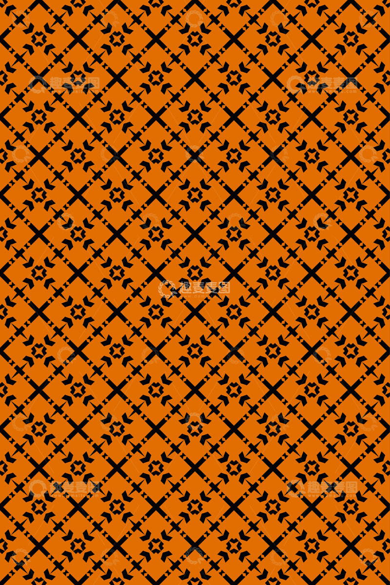 源文件下载【趣麦麦图】简约复古几何无缝花型106