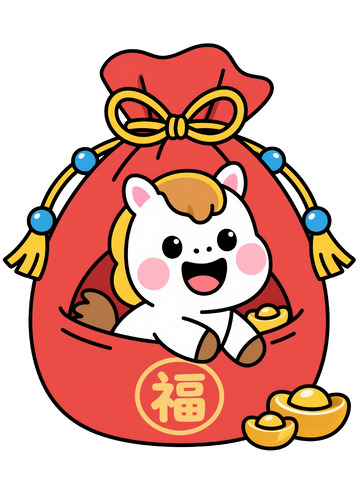福袋萌马携宝贺岁图