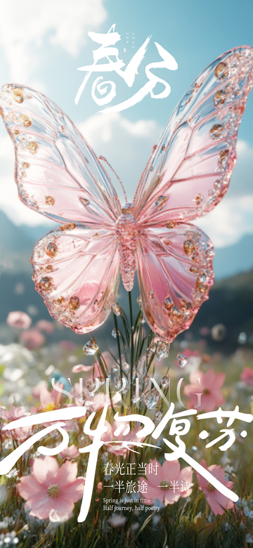 春分蝴蝶海报2