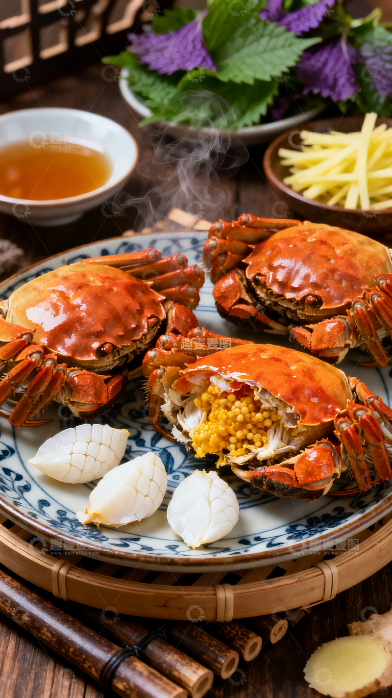 源文件下载【趣麦麦图】三只大闸蟹2