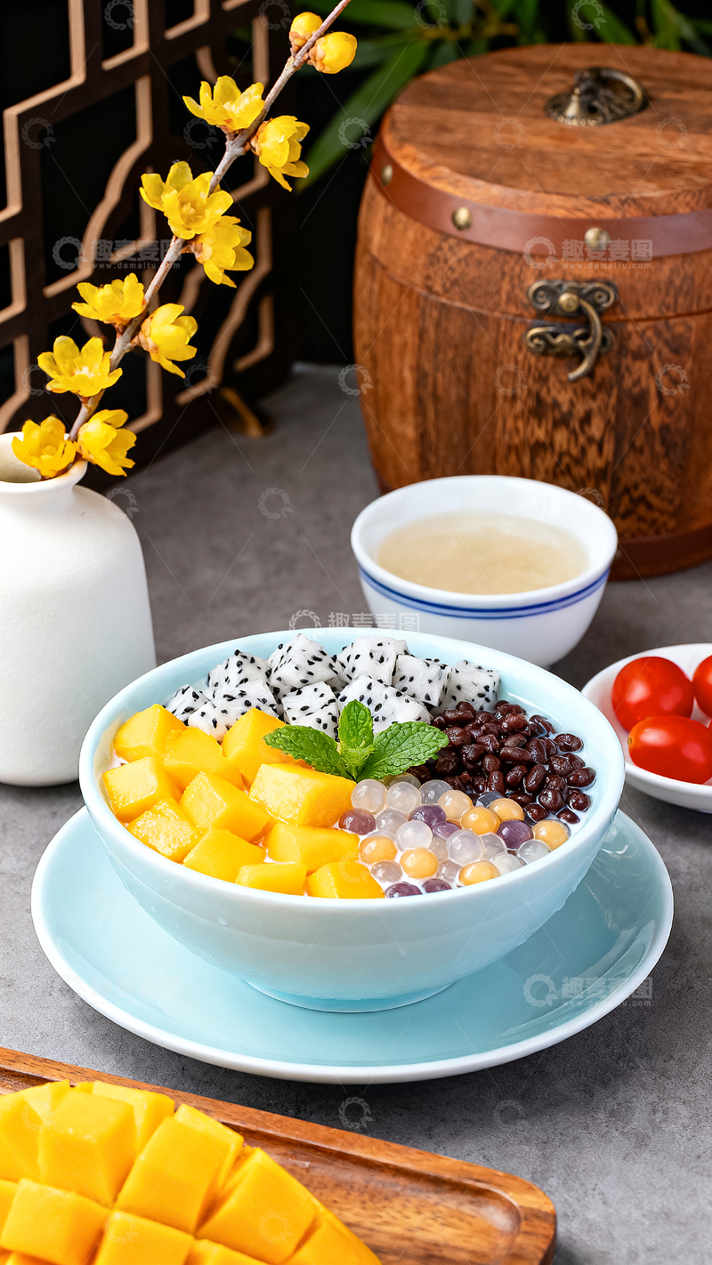 高清大图下载【趣麦麦图】甜品水果捞美食摄影水果拼盘