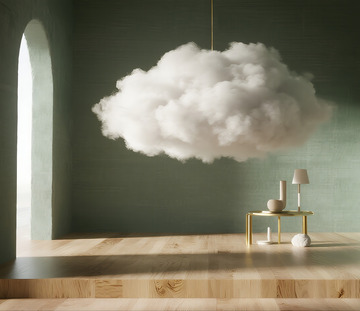 室内云朵装饰创意场景图