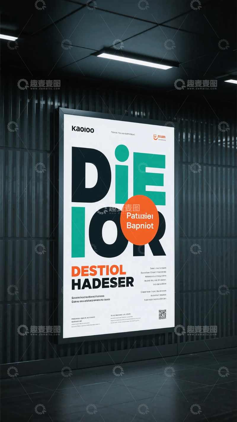 高清大图下载【趣麦麦图】地铁内现代版式海报图