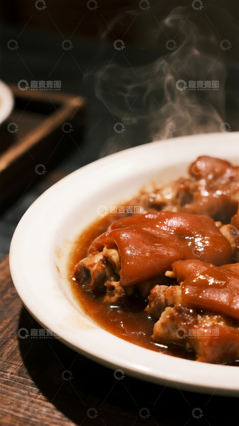 高清大图下载【趣麦麦图】卤猪蹄美食特写图