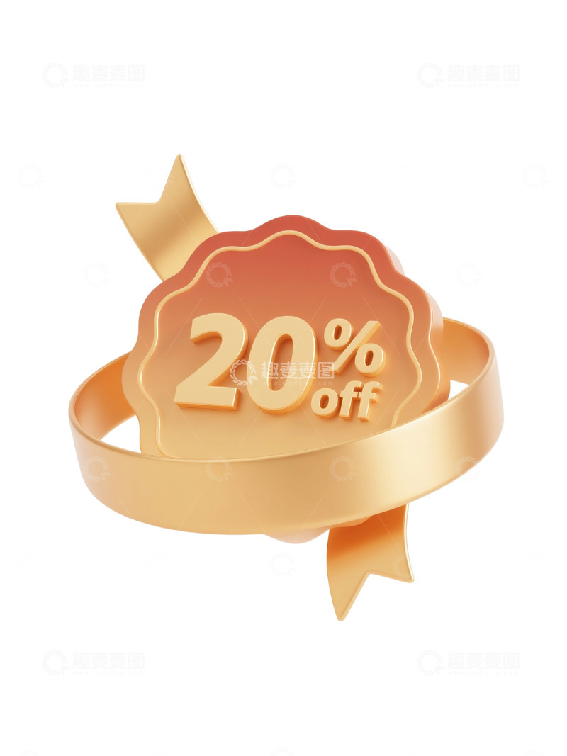 高清大图下载【趣麦麦图】20渐变波浪折扣标签