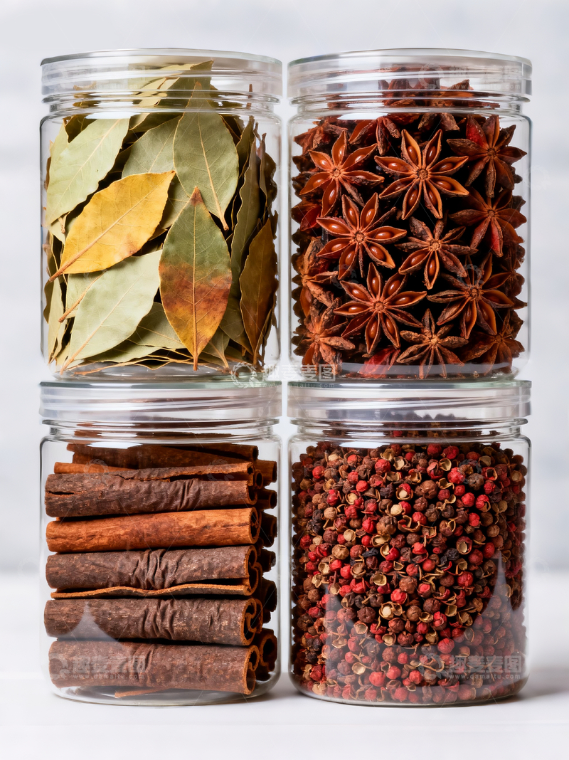 源文件下载【趣麦麦图】四瓶香料摄影2
