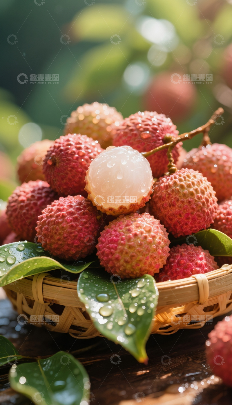 高清大图下载【趣麦麦图】新鲜荔枝特写摄影图片