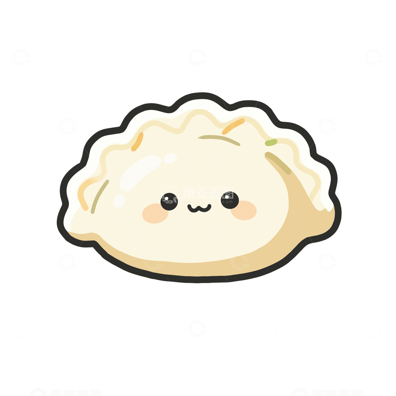 立冬手绘插画饺子