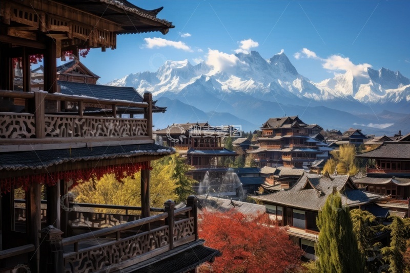 高清大图下载【趣麦麦图】木质房屋建筑城镇