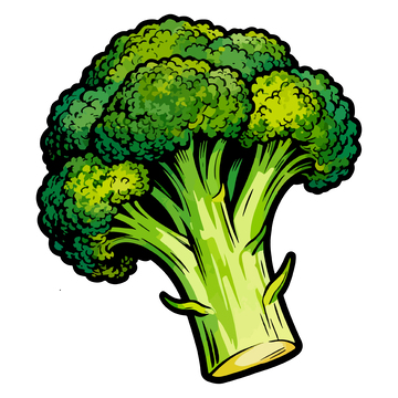 插画风格西兰花蔬菜矢量图