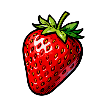 卡通草莓插画设计素材