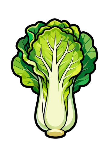 卡通风格青菜蔬菜插画