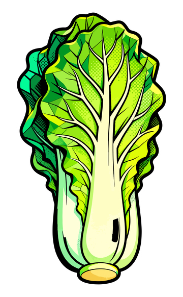 漫画风青菜插画设计元素