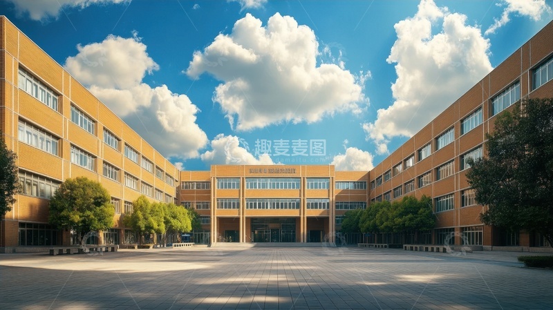 高清大图下载【趣麦麦图】学校教学楼建筑美景
