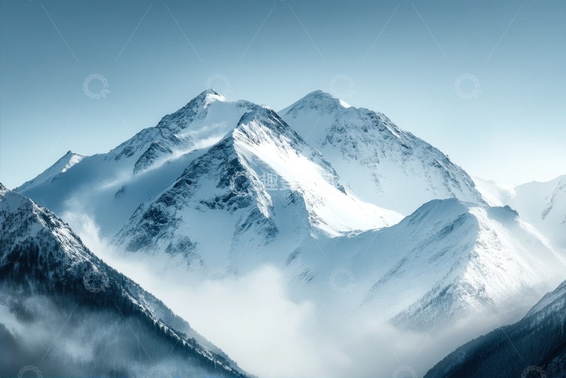 高清大图下载【趣麦麦图】雪山远山自然美景