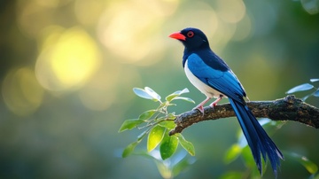 停在树枝上的翠鸟