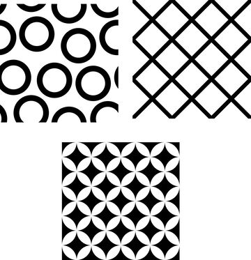 黑白几何图案设计素材