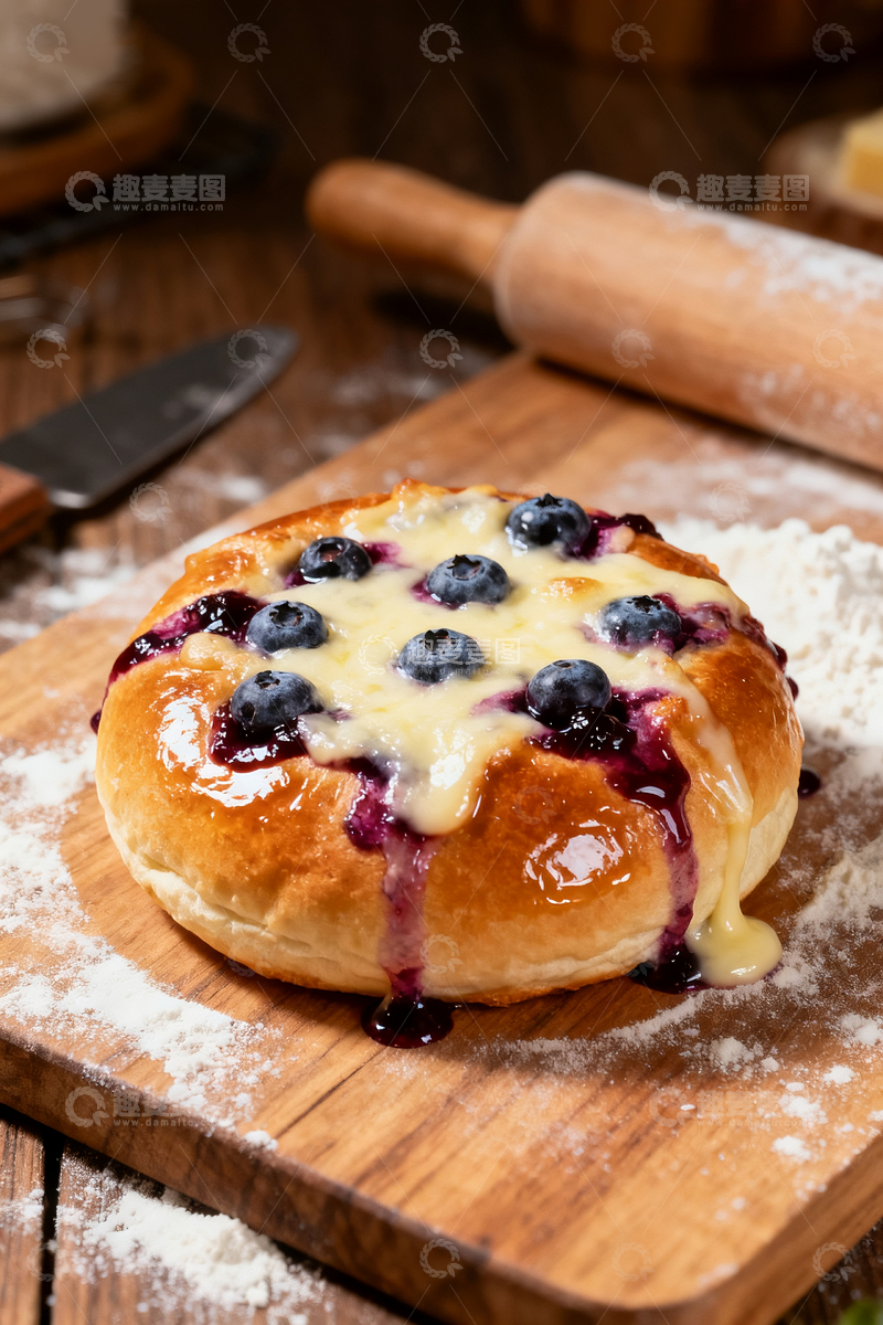 源文件下载【趣麦麦图】蓝莓乳酪包1