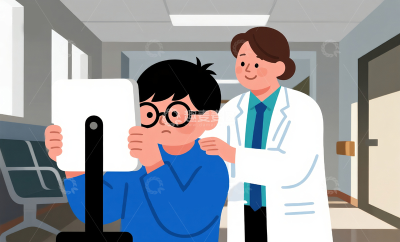 源文件下载【趣麦麦图】视力检测插画2