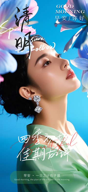 清明春日时尚海报