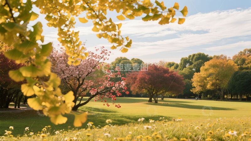 高清大图下载【趣麦麦图】自然风景公园草地树木商业照片