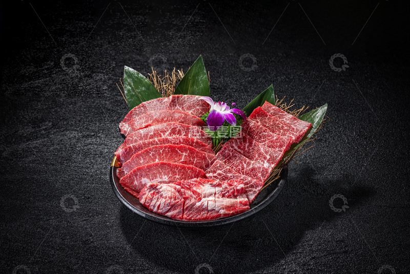 高清大图下载【趣麦麦图】鲜切黑牛肉片