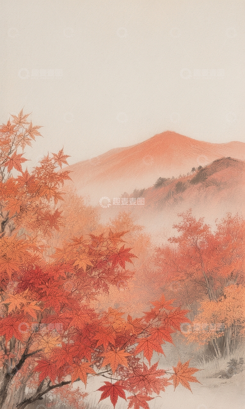 高清大图下载【趣麦麦图】红叶满山秋色浓3
