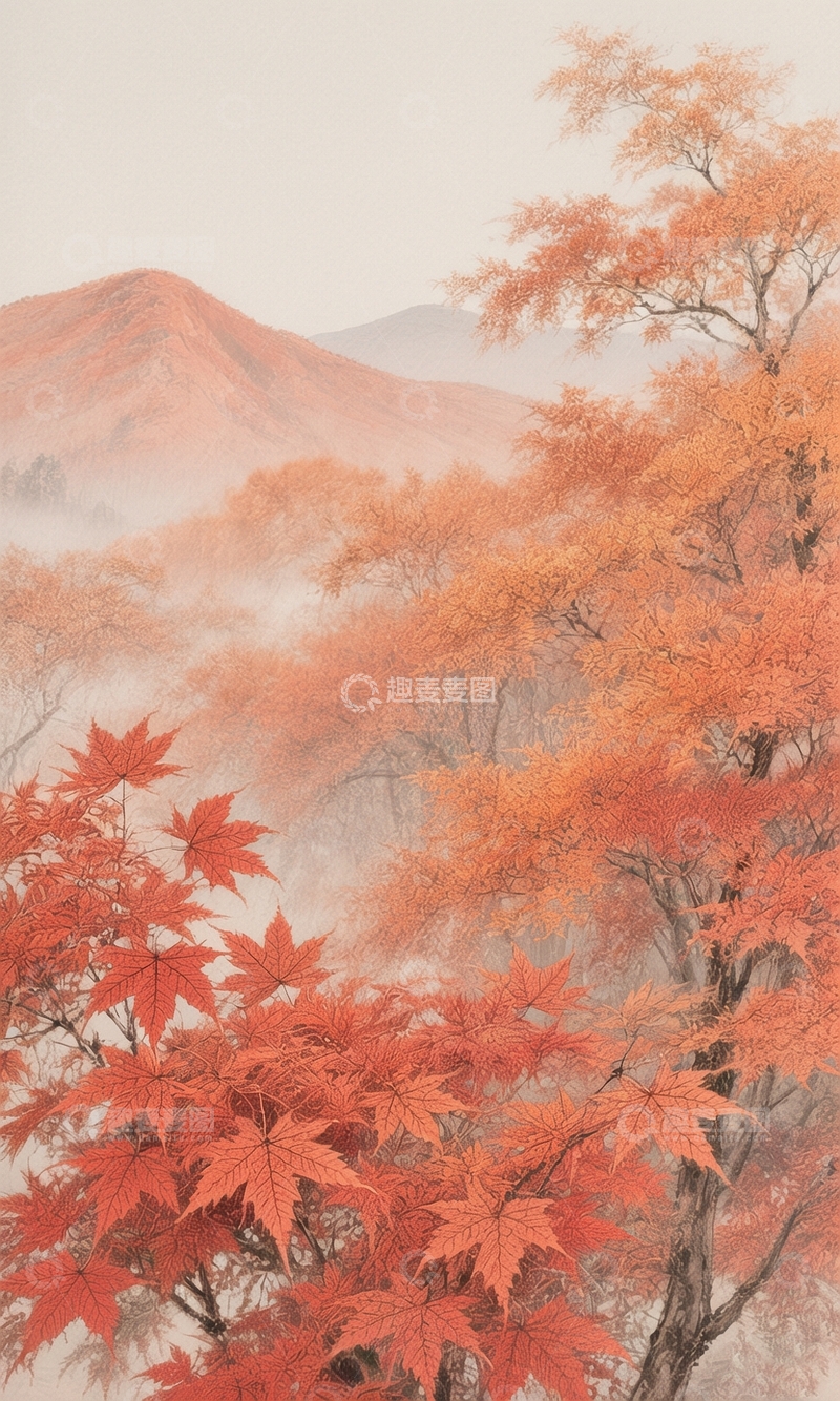 高清大图下载【趣麦麦图】红叶满山秋色浓2