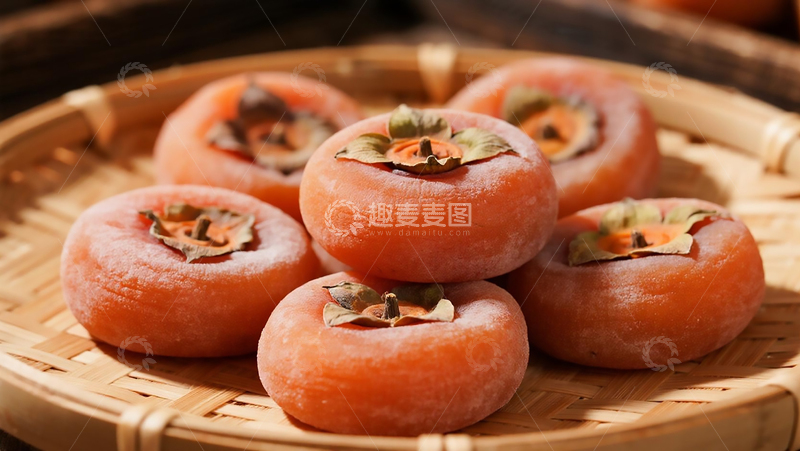 高清大图下载【趣麦麦图】食物百科之柿饼