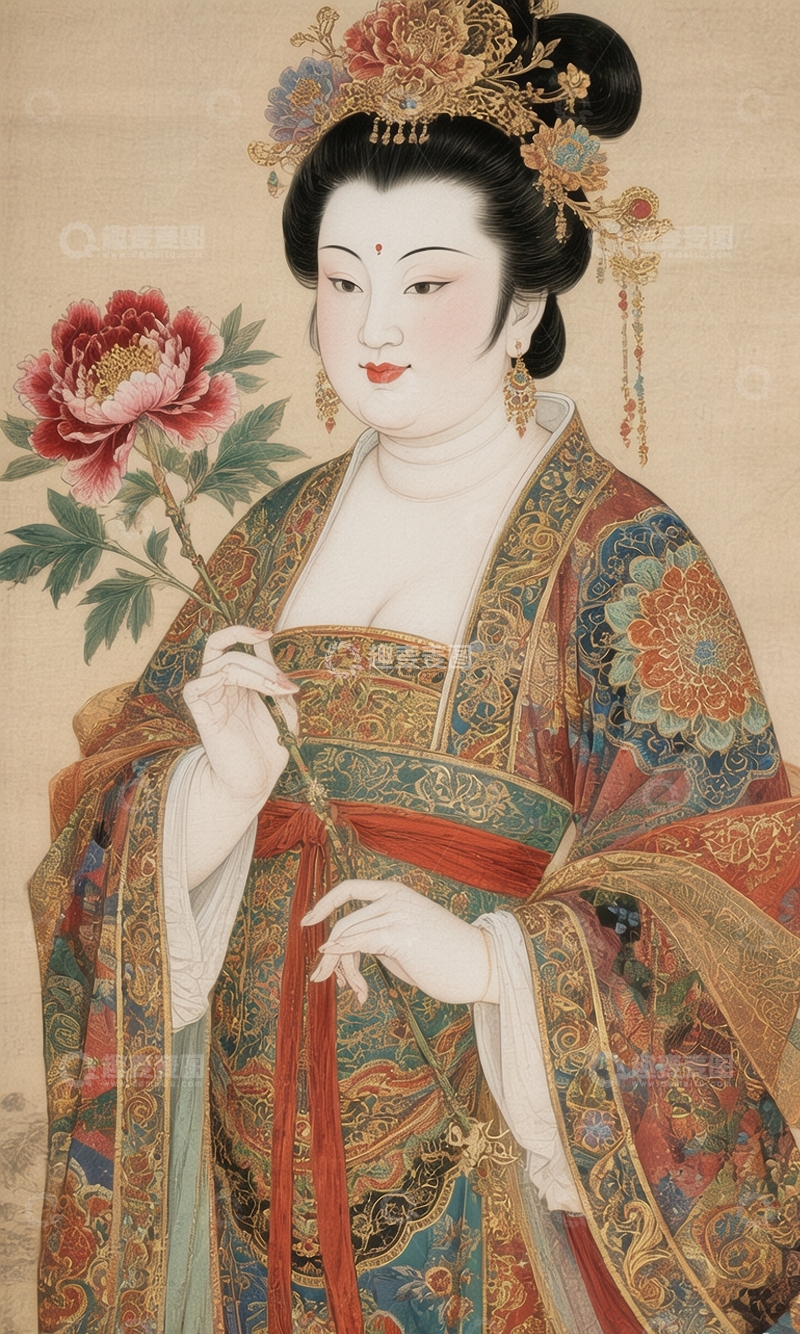 高清大图下载【趣麦麦图】唐朝古风侍女图3