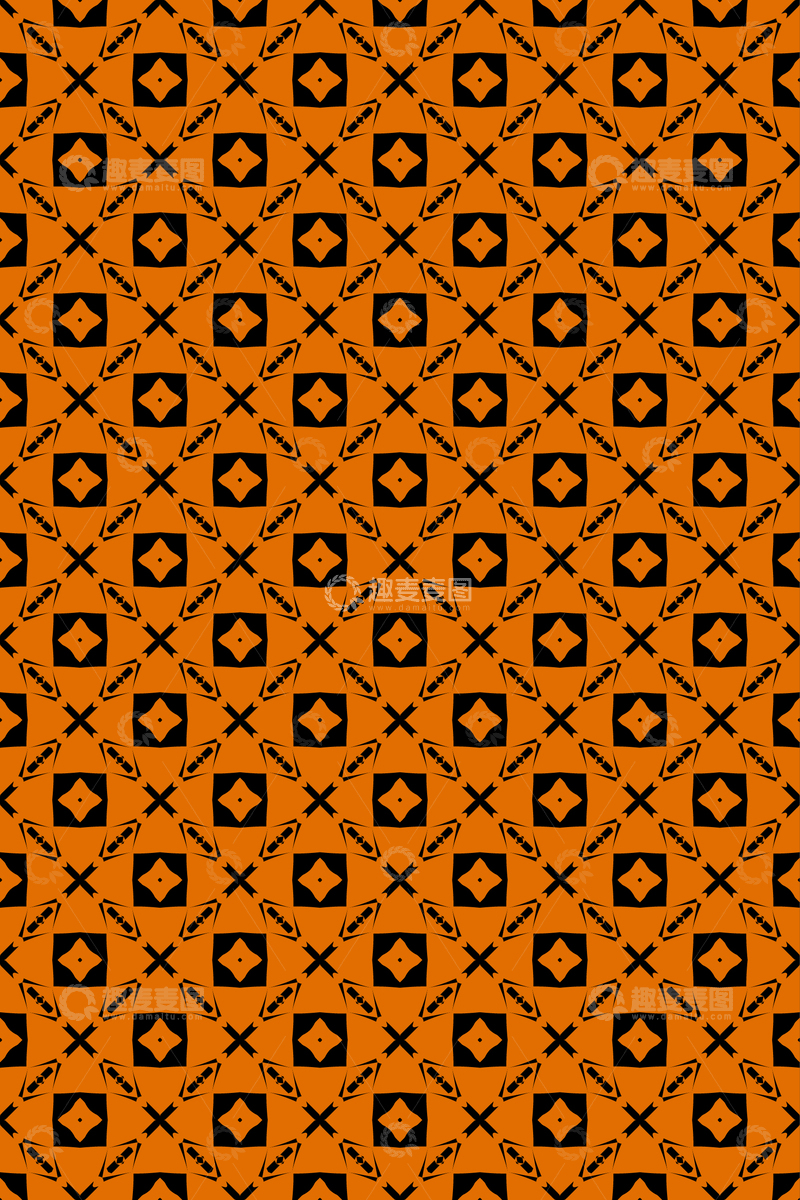 源文件下载【趣麦麦图】-简约复古几何无缝花型165