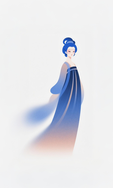 古风女子插画设计素材