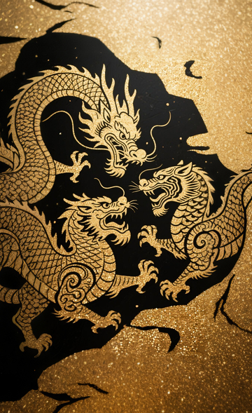 东方龙纹艺术装饰画