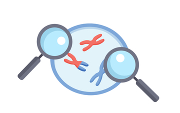 细胞实验与染色体观察医用插画2