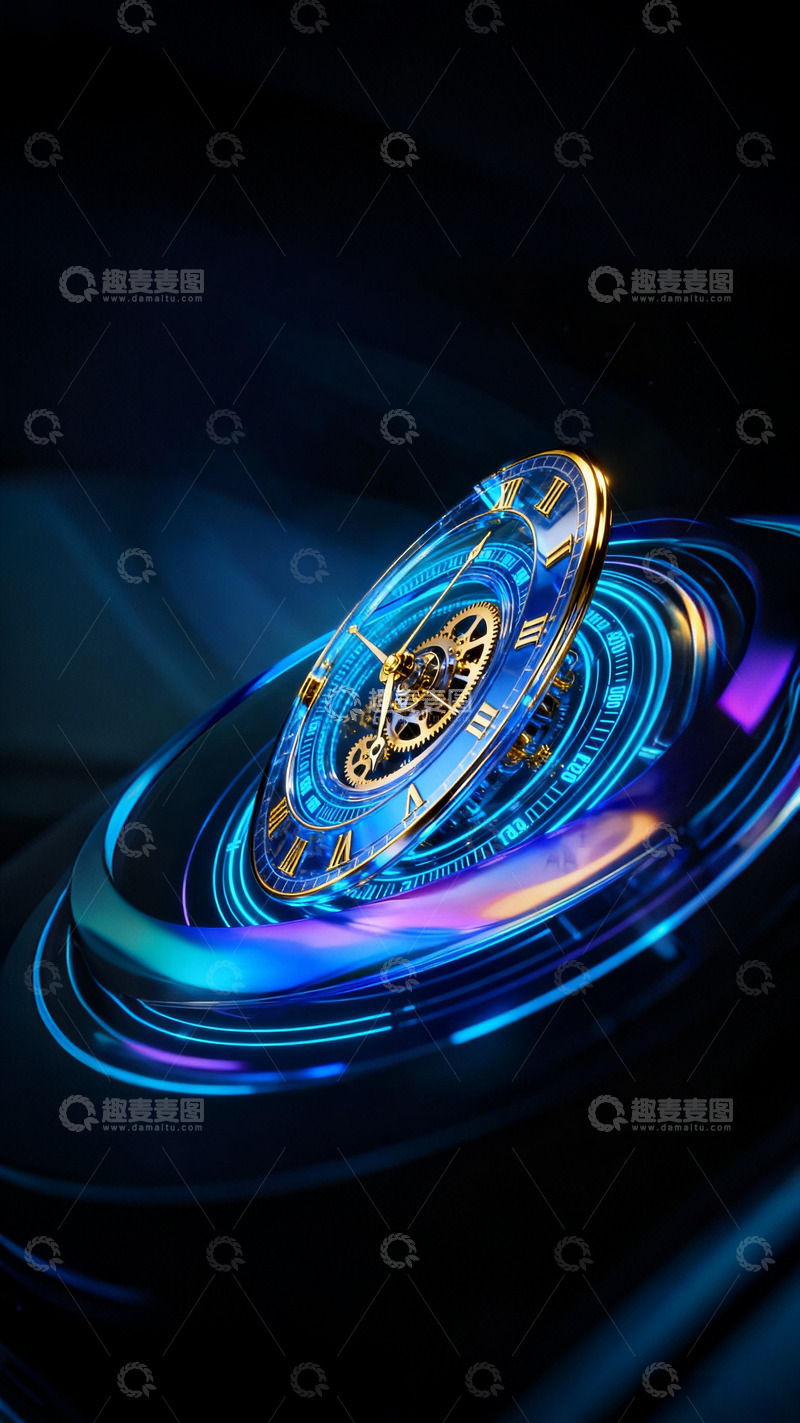 高清大图下载【趣麦麦图】科技钟表机械