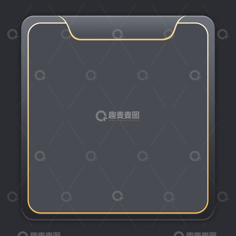 源文件下载【趣麦麦图】-金属质感边框设计元素