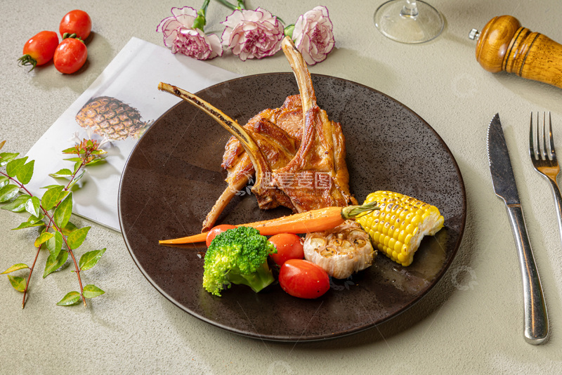 高清大图下载【趣麦麦图】法式香煎羊排