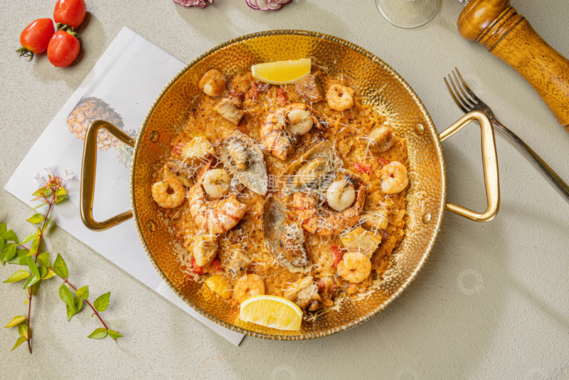 高清大图下载【趣麦麦图】西班牙海鲜烩饭