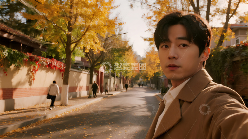 高清大图下载【趣麦麦图】秋天旅游街道拍照商业照片