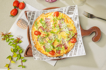 美味蔬菜芝士披萨