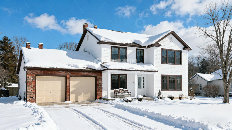 高清大图下载【趣麦麦图】冬日雪景别墅写真