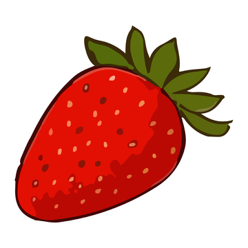 卡通风格草莓插画设计元素