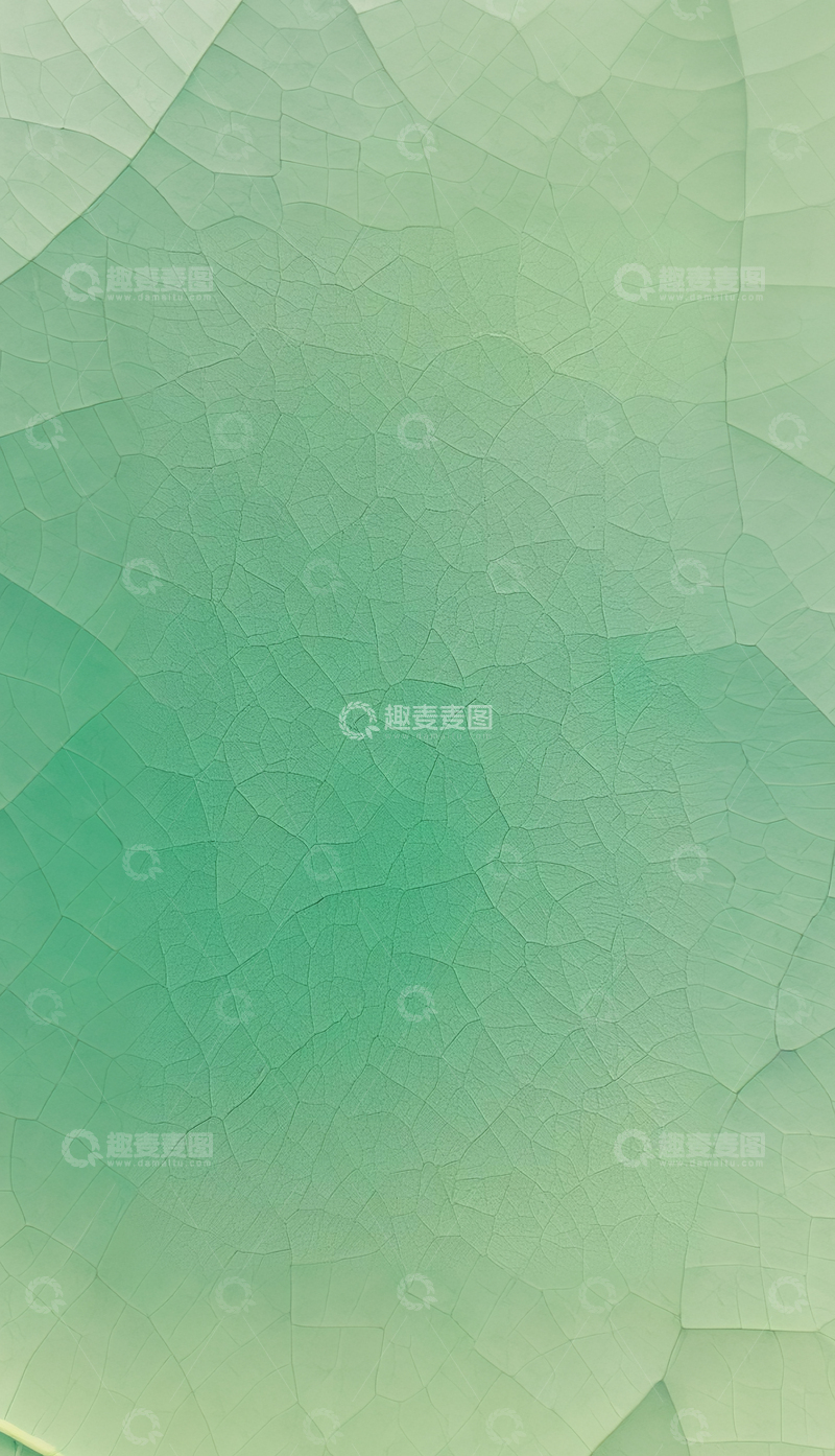 高清大图下载【趣麦麦图】-裂纹绿意抽象壁纸