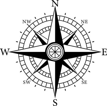 指南针图标矢量图