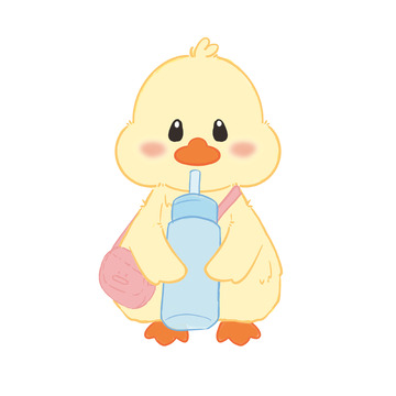 卡通小黄鸭插画