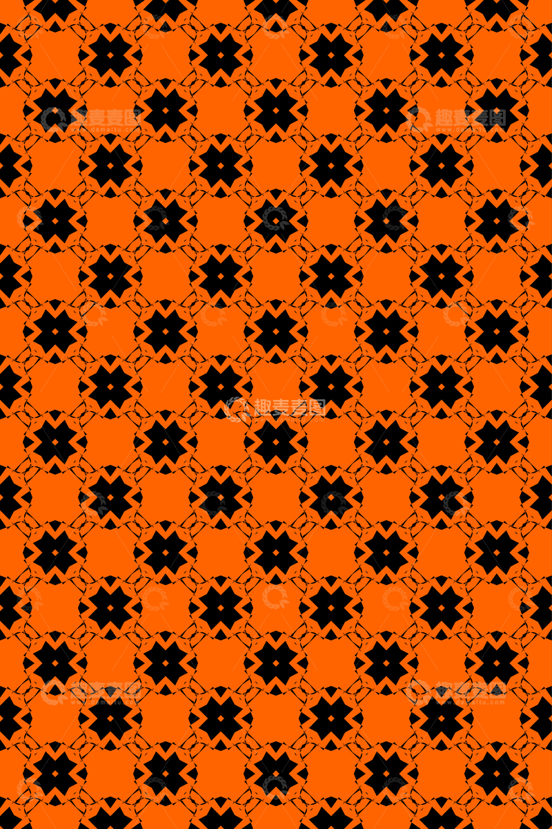 源文件下载【趣麦麦图】-简约复古几何无缝花型253